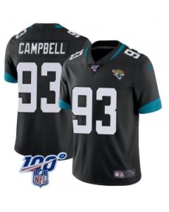 Men's Jacksonville Jaguars #93 Calais Campbell Black 2019 100th Season Vapor Untouchable Limited Stitched NFL Jersey