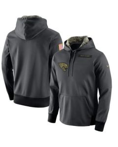 Men's Jacksonville Jaguars Anthracite Salute to Service Player Performance Hoodie