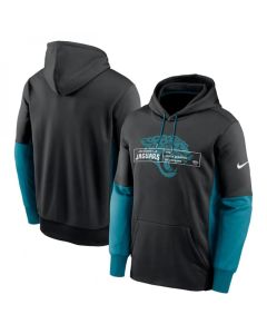 Men's Jacksonville Jaguars Black Color Block Fleece Performance Pullover Hoodie