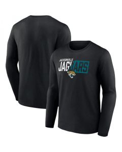 Men's Jacksonville Jaguars Black One Two Long Sleeve T-Shirt (Black)