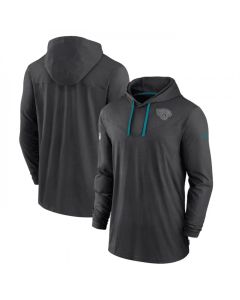 Men's Jacksonville Jaguars Black Sideline Pop Performance Pullover Long Sleeve Hoodie T-Shirt