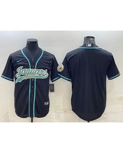 Men's Jacksonville Jaguars Blank Black With Patch Cool Base Stitched Baseball Jersey