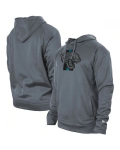 Men's Jacksonville Jaguars Gray New Era Training Camp Raglan Pullover Hoodie