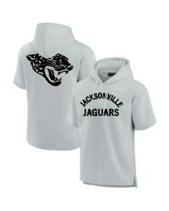 Men's Jacksonville Jaguars Gray Super Soft Fleece Short Sleeve Hoodie