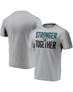 Men's Jacksonville Jaguars Grey Charcoal Stronger Together T-Shirt