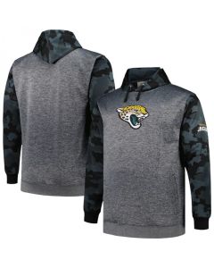 Men's Jacksonville Jaguars Heather Charcoal Big & Tall Camo Pullover Hoodie