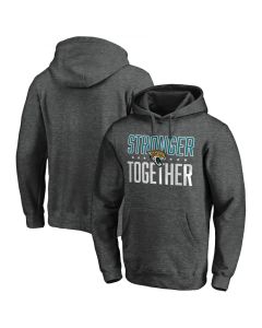 Men's Jacksonville Jaguars Heather Charcoal Stronger Together Pullover Hoodie
