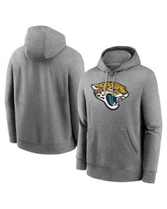 Men's Jacksonville Jaguars Heather Gray Primary Logo Long Sleeve Hoodie T-Shirt