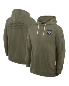 Men's Jacksonville Jaguars Olive 2025 Salute to Service Pullover Hoodie