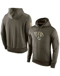 Men's Jacksonville Jaguars Olive Salute To Service KO Performance Hoodie