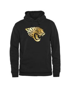 Men's Jacksonville Jaguars Pro Line Black Gold Collection Pullover Hoodie