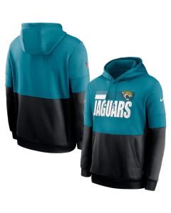 Men's Jacksonville Jaguars Teal/Black Sideline Impact Lockup Performance Pullover Hoodie