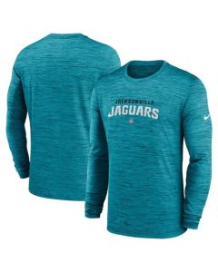 Men's Jacksonville Jaguars Teal Sideline Team Velocity Performance Long Sleeve T-Shirt