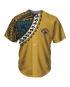 Men's Jacksonville Jaguars Yellow Baseball Jersey