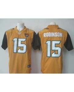 Men's Jaguars #15 Allen Robinson Gold Limited Rush Stitched NFL Jersey