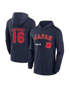 Men's Japan Baseball #16 Shohei Ohtani Navy 2026 World Baseball Classic Club Hoodie (Navy)