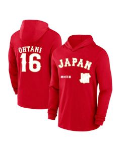 Men's Japan Baseball #16 Shohei Ohtani Red 2026 World Baseball Classic Club Hoodie