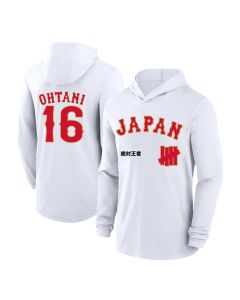 Men's Japan Baseball #16 Shohei Ohtani White 2026 World Baseball Classic Club Hoodie (White)
