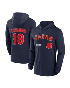 Men's Japan Baseball #18 Yoshinobu Yamamoto Navy 2026 World Baseball Classic Club Hoodie (Navy)
