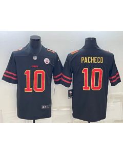 Men's Kansas City Chiefs #10 Isiah Pacheco Black Red Gold Vapor Untouchable Limited Stitched Jersey