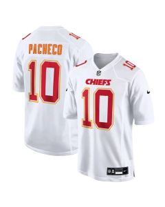 Men's Kansas City Chiefs #10 Isiah Pacheco Tundra White Fashion Game Jersey (White)