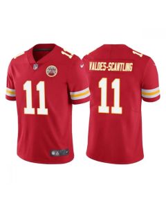 Men's Kansas City Chiefs #11 Marquez Valdes-Scantling Red Vapor Untouchable Limited Stitched Football Jersey