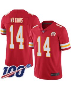 Men's Kansas City Chiefs #14 Sammy Watkins Red 2019 100th Season Vapor Untouchable Limited Stitched NFL Jersey