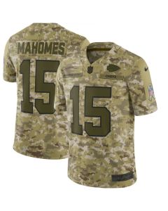 Men's Kansas City Chiefs #15 Patrick Mahomes 2018 Camo Salute to Service Limited Stitched NFL Jersey