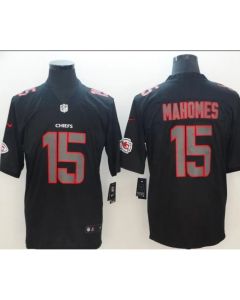 Men's Kansas City Chiefs #15 Patrick Mahomes Black 2018 Black Impact Limited Stitched NFL Jersey