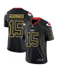 Men's Kansas City Chiefs #15 Patrick Mahomes Black 2018 Lights Out Color Rush Limited Stitched NFL Jersey