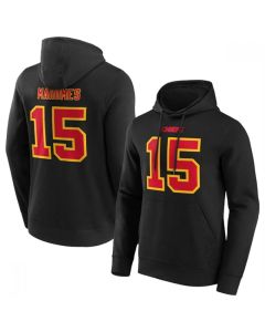 Men's Kansas City Chiefs #15 Patrick Mahomes Black Hoodie