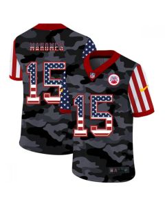 Men's Kansas City Chiefs #15 Patrick Mahomes Camo USA Flag Limited Stitched Jersey