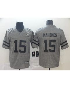 Men's Kansas City Chiefs #15 Patrick Mahomes Grey Stitched NFL Jersey
