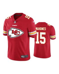 Men's Kansas City Chiefs #15 Patrick Mahomes Red 2020 Team Big Logo Limited Stitched Jersey