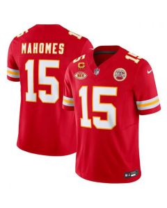 Men's Kansas City Chiefs #15 Patrick Mahomes Red 2024 F.U.S.E. With "NKH" Patch And 4-star C Patch Vapor Untouchable Limited Stitched Jersey