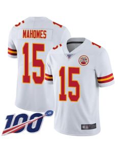 Men's Kansas City Chiefs #15 Patrick Mahomes White 2019 100th Season Vapor Untouchable Limited Stitched NFL Jersey