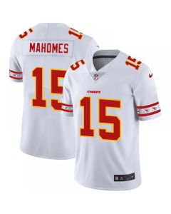Men's Kansas City Chiefs #15 Patrick Mahomes White 2019 Team Logo Cool Edition Stitched NFL Jersey