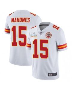 Men's Kansas City Chiefs #15 Patrick Mahomes White 2021 Super Bowl LV Stitched NFL Jersey (White)