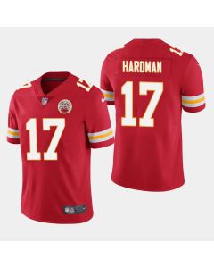 Men's Kansas City Chiefs #17 Mecole Hardman Red Vapor Untouchable Limited Stitched NFL Jersey