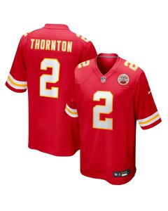 Men's Kansas City Chiefs #2 Tyquan Thornton Nike Red Team Game Jersey