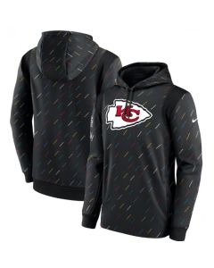 Men's Kansas City Chiefs 2021 Charcoal Crucial Catch Therma Pullover Hoodie