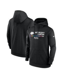 Men's Kansas City Chiefs 2022 Black Crucial Catch Therma Performance Pullover Hoodie