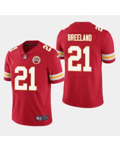 Men's Kansas City Chiefs #21 Bashaud Breeland Red Vapor Untouchable Limited Stitched NFL Jersey