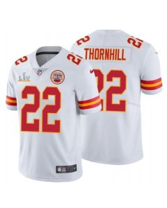 Men's Kansas City Chiefs #22 Juan Thornhill White 2021 Super Bowl LV Stitched NFL Jersey