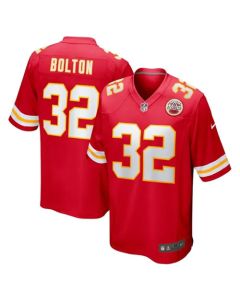 Men's Kansas City Chiefs #32 Nick Bolton Red Stitched Football Jersey