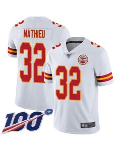 Men's Kansas City Chiefs #32 Tyrann Mathieu White 2019 100th Season Vapor Untouchable Limited Stitched NFL Jersey