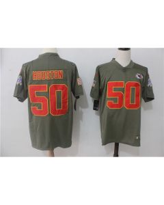 Men's Kansas City Chiefs #50 Justin Houston Olive Salute To Service Limited Stitched NFL Jersey