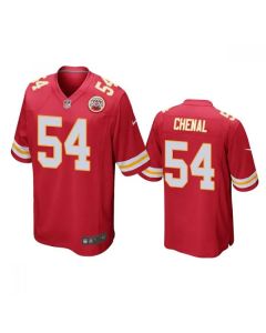 Men's Kansas City Chiefs #54 Leo Chenal Red Stitched Football Jersey