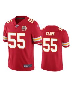 Men's Kansas City Chiefs #55 Frank Clark Red 2019 100th Season Vapor Untouchable Limited Stitched NFL Jersey