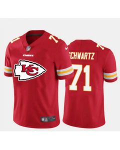 Men's Kansas City Chiefs #71 Mitchell Schwartz Red 2020 Red Team Big Logo Limited Stitched Jersey